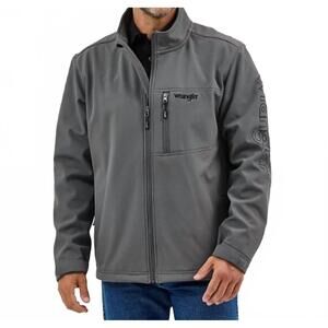NEW WRANGLER men's full zip trail jacket in dark shadow grey